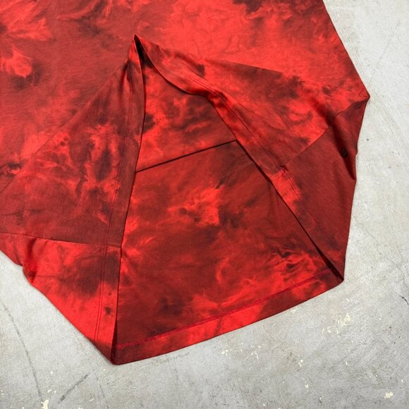 Lululemon Polo Shirt Stretch Short Sleeve Red Pattern Large - Picture 5 of 6